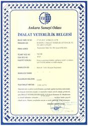 İmalat Yeterlilik Belgesi-Yelek