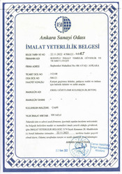 İmalat Yeterlilik Belgesi-Zırhlı Gözetleme Kulesi